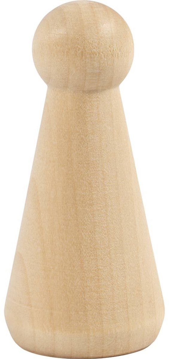 Creativ company cc houten figuur kegelvormig 8 cm 3 stuks