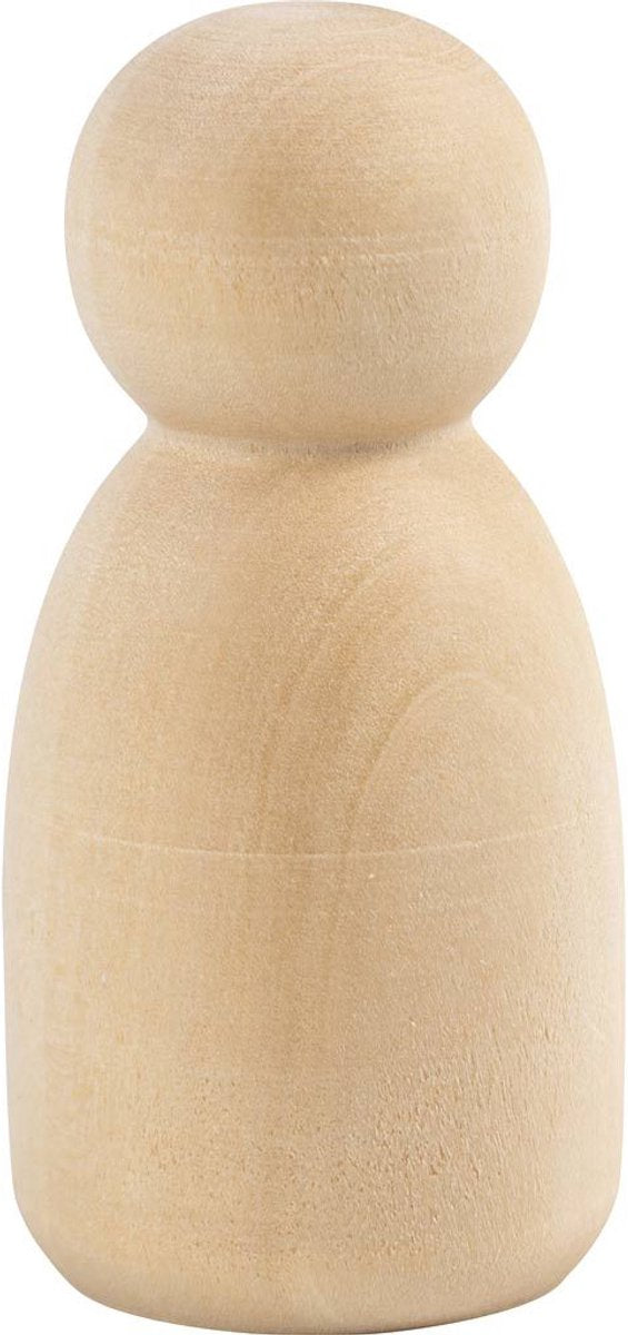 Creativ company cc houten figuur ovaal 6 cm 5 stuks