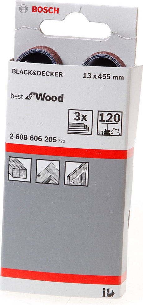Bosch 3 banden 13x457 best wood+paint, 120