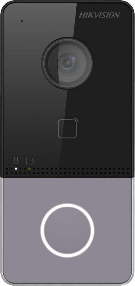 Hikvision ds-kv6113-wpe1(c) ip video intercom 2mp wi-fi deurbel met poe, mifare kaartlezer en alarm