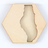 Mod podge • houten gietmallen voor epoxy onderzetters 5stuks