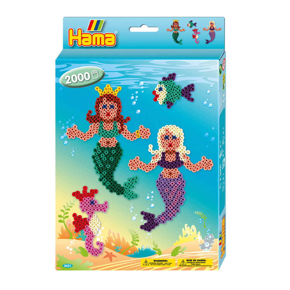 Hama uerg Bead Set Mermaid, 2000st.