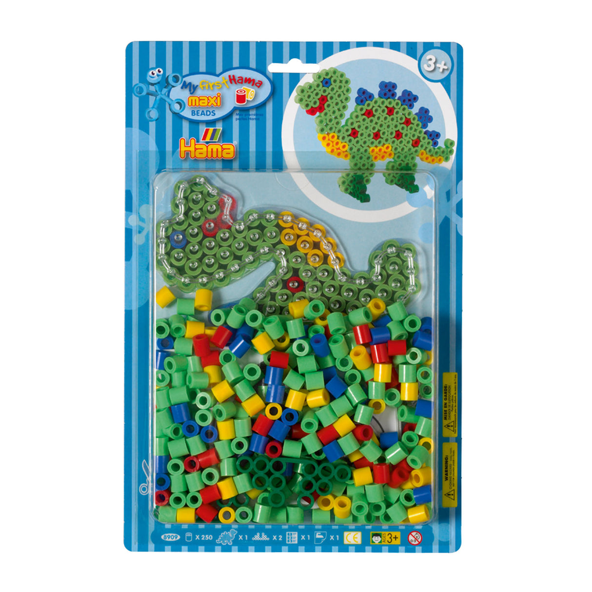 Hama Strijkkralenset Maxi Dino, 250st.