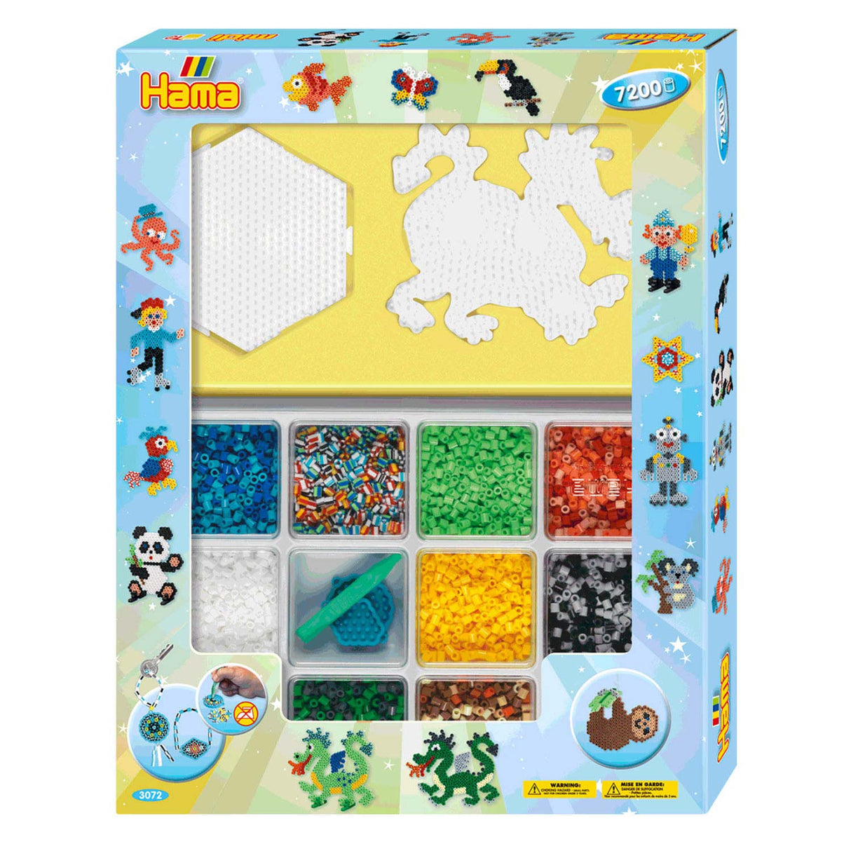 Hama midi strijkkralenset gift box, 7200st.