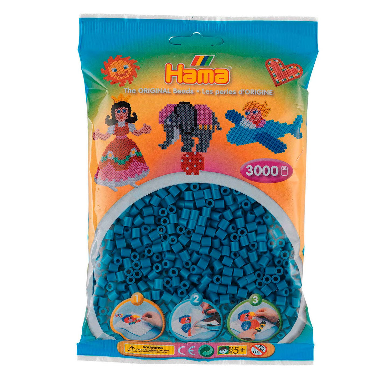 Hama Eisen Perlen Petrol Blauw (201-83), 3000st.