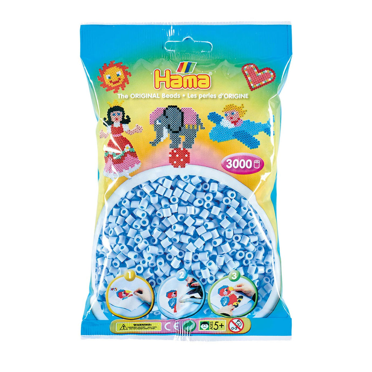 Hama String Beads Pastell Äis blo (97), 3000st.