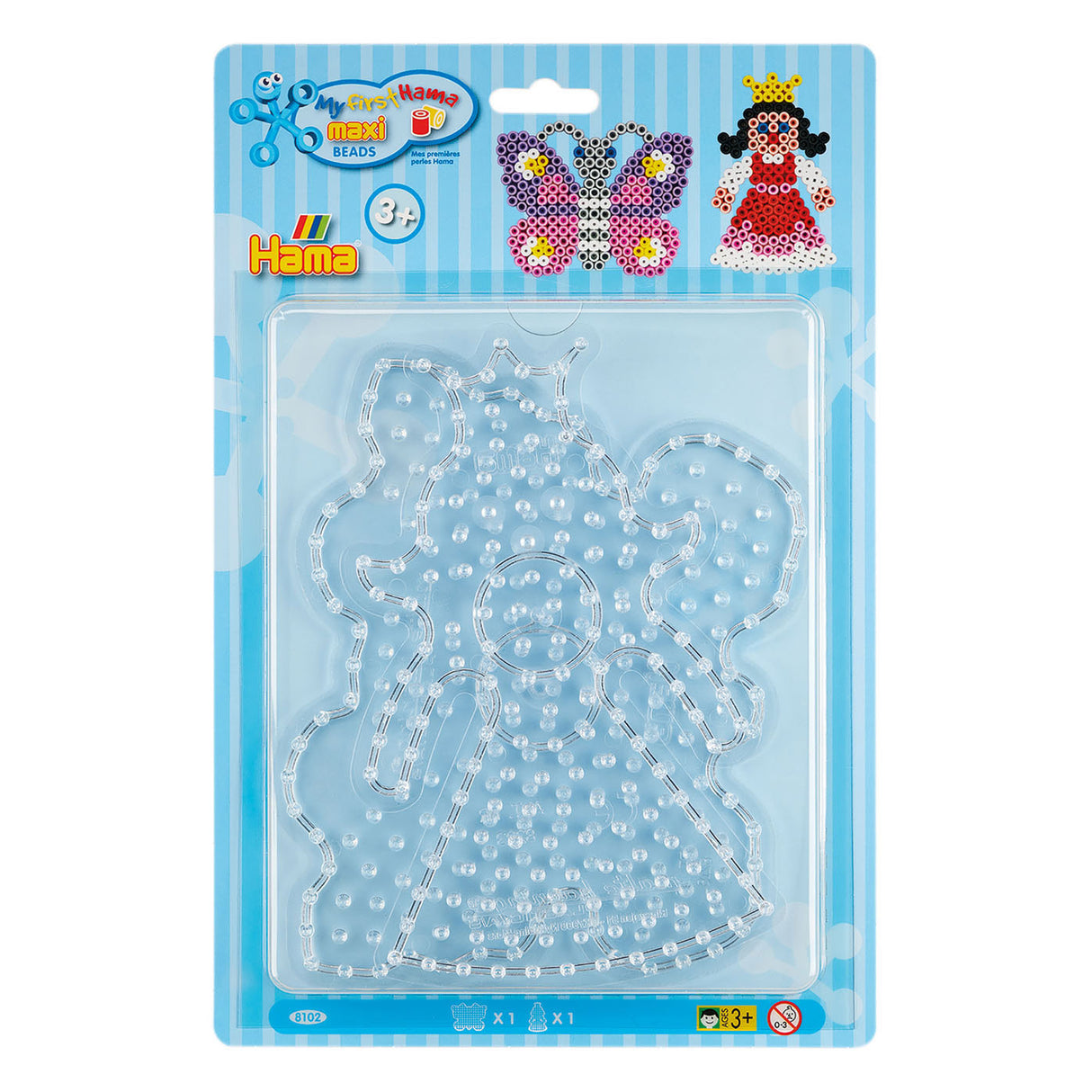 Hama maxi strijkkralenbordjes vlinder en prinses