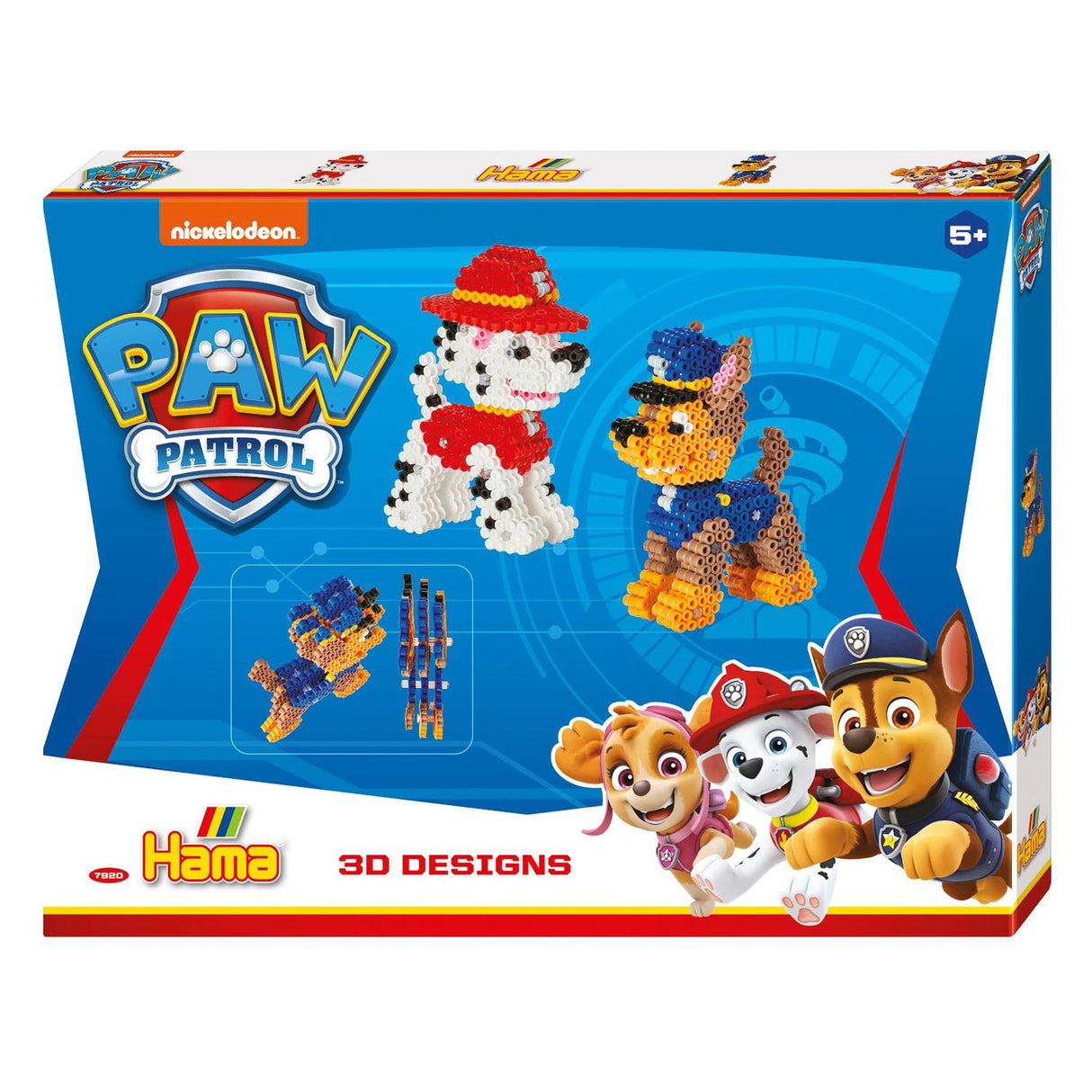 Hama strijkkralenset - paw patrol 3d, 4000st.