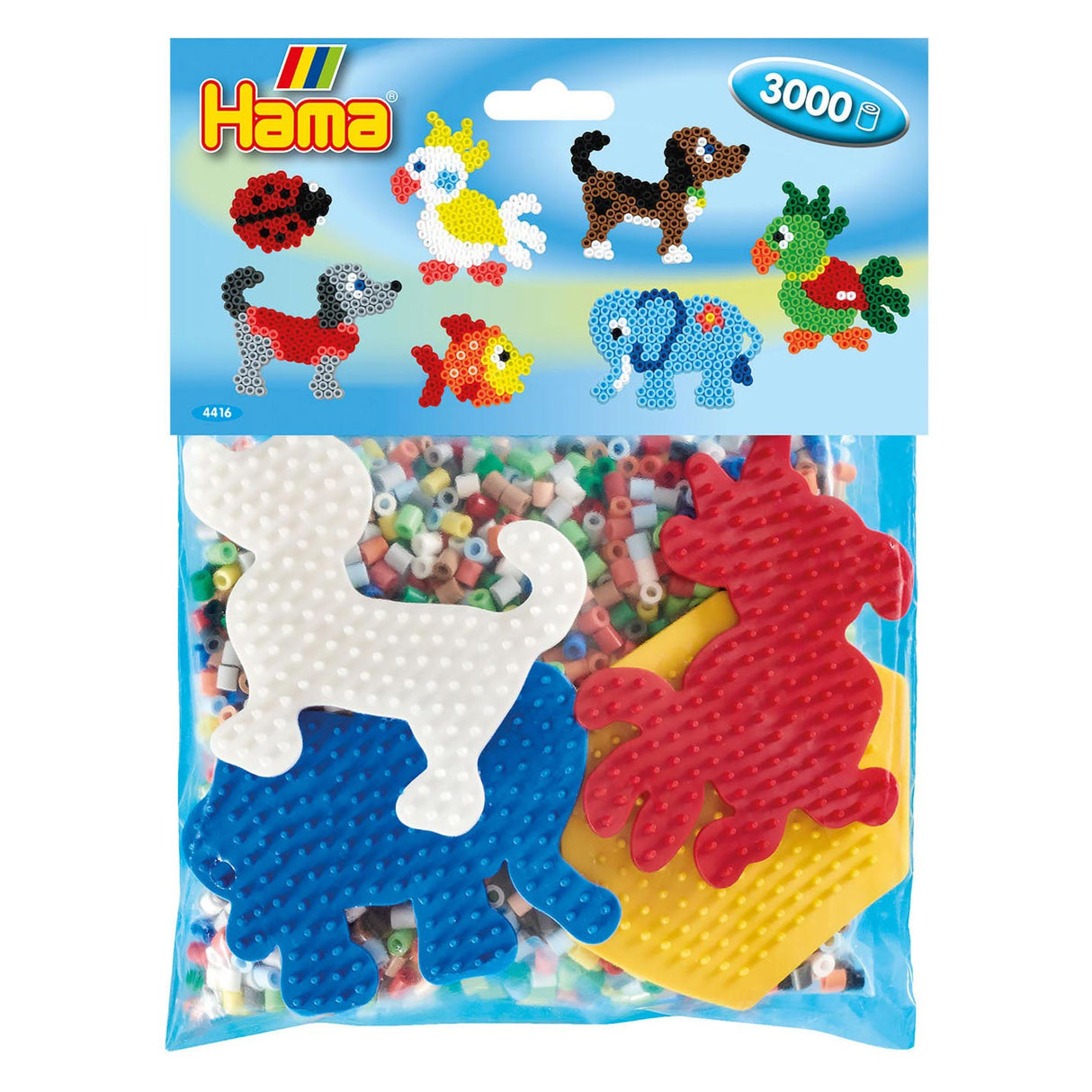 Hama strijkkralenset group pack blauw, 3000st.