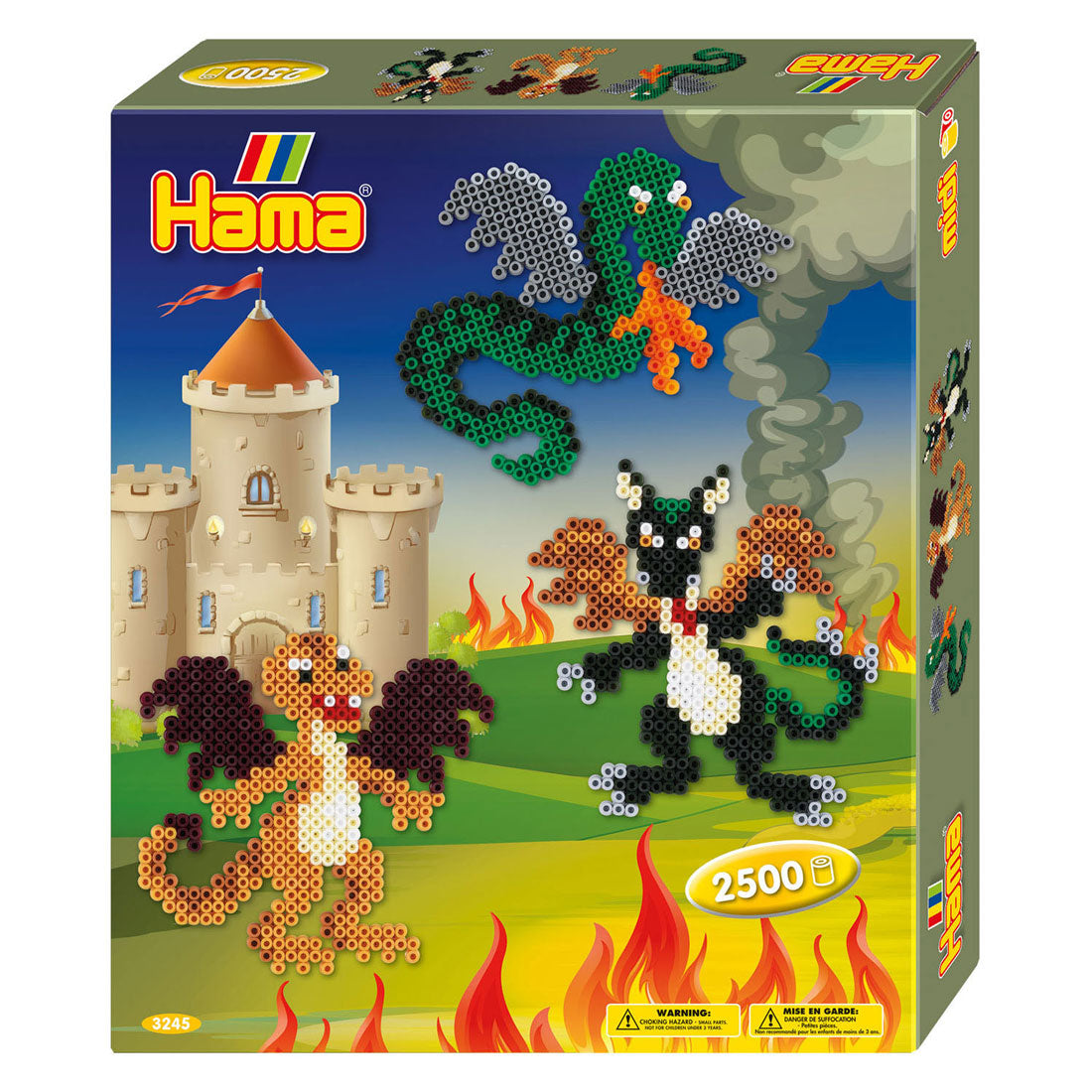 Hama strijkkralenset gift box - draken, 2500st.