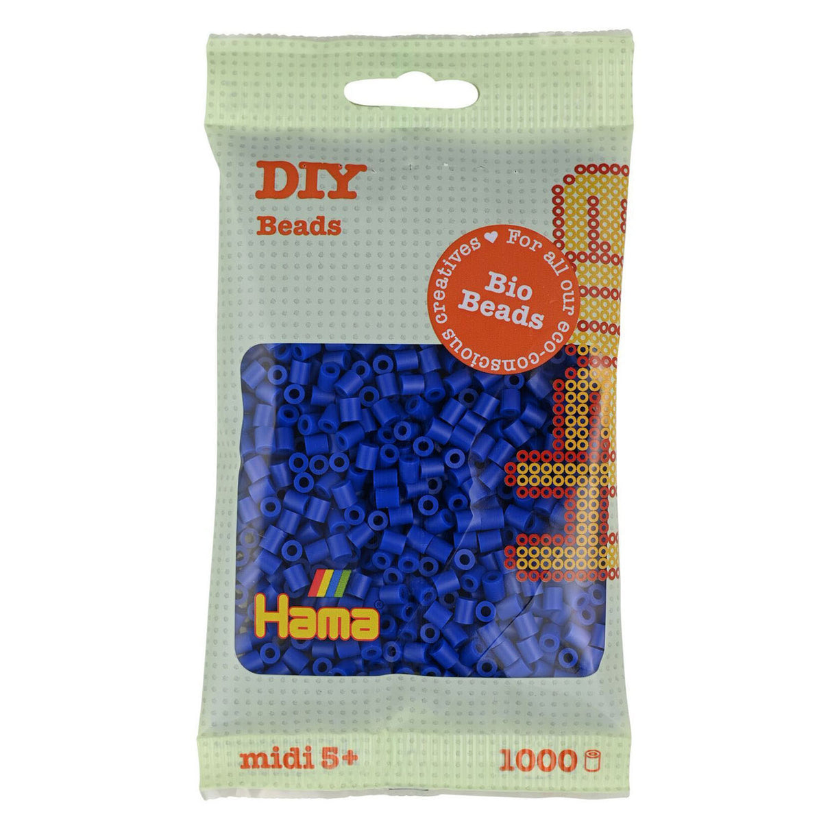 Hama bio strijkkralen - blauw (008), 1000st.