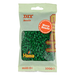 Hama midi nova strijkkralen - groen (010), 1000st.