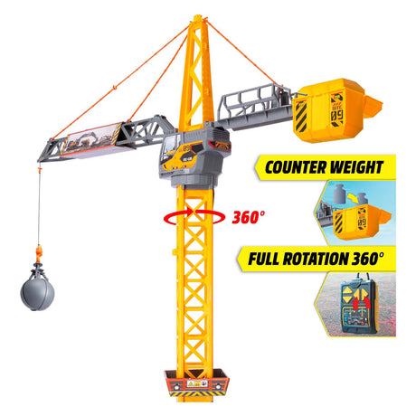 Dickie simba - mighty crane - hijskraan - 110cm - vanaf 3 jaar