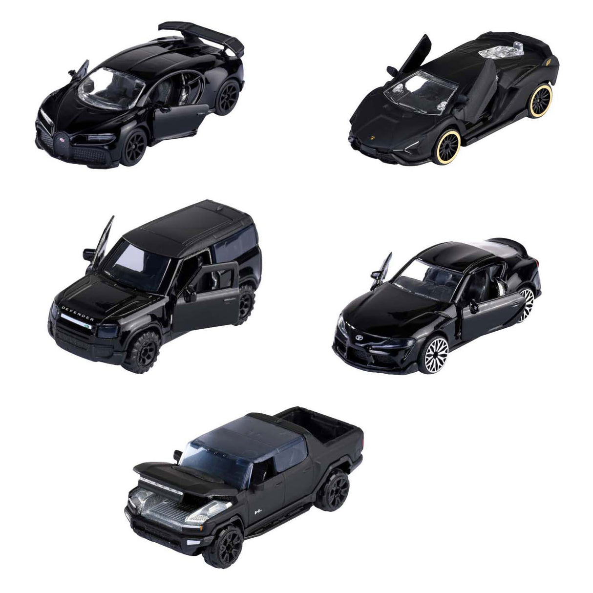 Majorette black edition autoset, 5dlg.