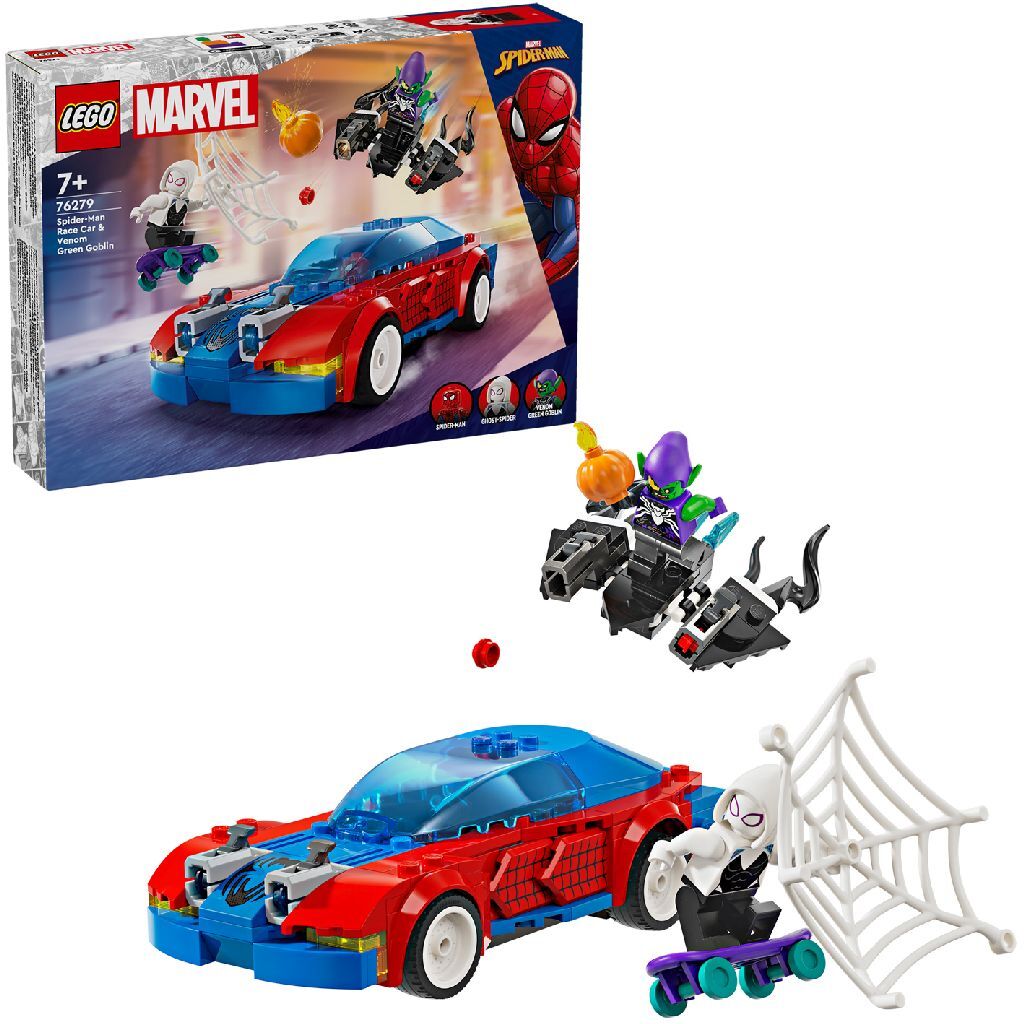 Lego LEGO Super Heroes 76279 Spider-Man racewagen en Venom Green Goblin