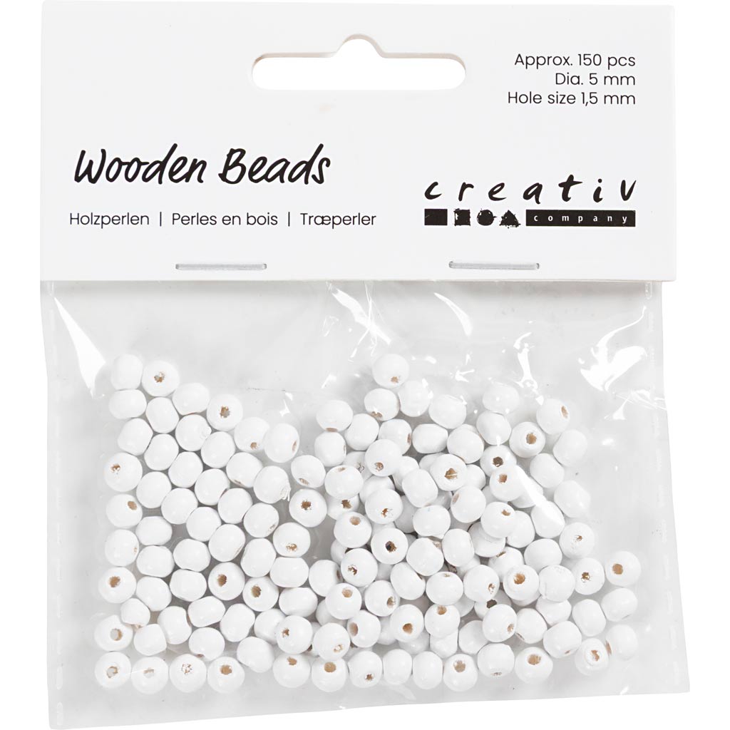 Creativ company https: www.cchobby.nl houten-kralen-d-5-mm-gatgrootte-1-5-mm-ca-150-stuk-wit-6-gr-1-doos
