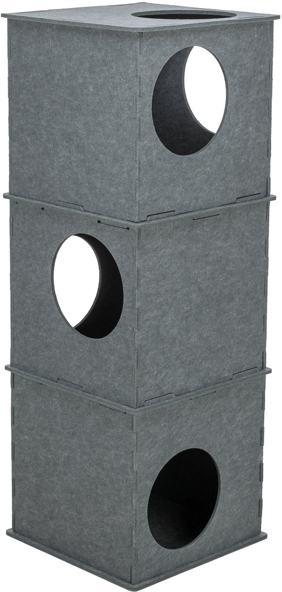 Trixie kattenhuis toren nele vilt grijs