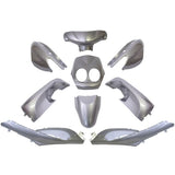 Edge plaatset 9-delig voor yamaha neo's - vanaf bouwjaar 2008 tot 2011 - 2 en 4 takt model - metallic zilver