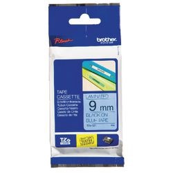 Labeltape brother tze521 zwart, blauw 9mmx8m