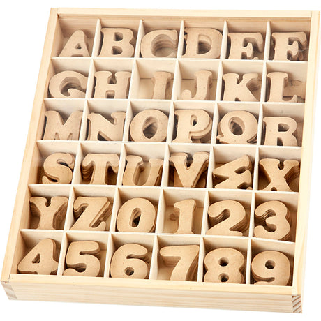 Creativ company http: www.cchobby.nl houten-letters-cijfers-h-4-cm-dikte-2-5-mm-288-stuk-1-doos