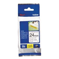 Extra klevende tape brother tzes251 24mmx8m zwart wit