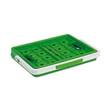 Sunware square boodschappenkrat 24 liter groen wit kunststof 44x31,5x21cm