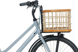 Basil Green Life - rotan fietsmand - large - voorop- natural bruin