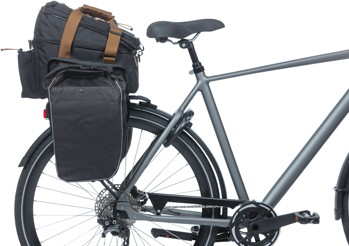 BASIL Miles XL Bagagedragertas Waterdicht Heren Fiets Zwart