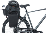 Basil Miles XL bagagedragertas, zwart oranje, waterdicht, 9-36L, geschikt voor elektrische fietsen