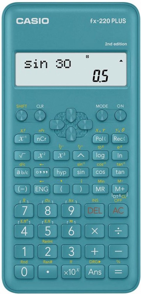 Casio fx-220 plus calculator pocket wetenschappelijke rekenmachine blauw