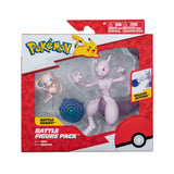 Jazwares pokémon - battle figure 2 pack mew (5 cm) mewtwo (11 cm) battle figures