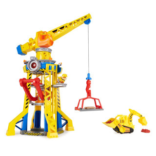 Spinmaster rubble crew - blafwerf hijskraan-speelset met rubble-figuurtje - paw patrol speelgoed