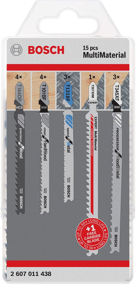 Bosch decoupeerzaagbladen multimaterial pack 14+1