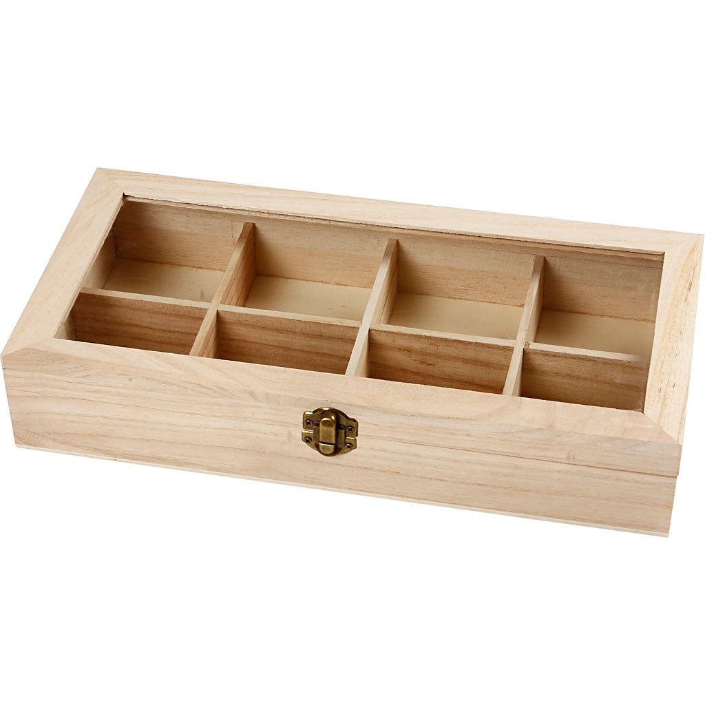 Creativ company https: www.cchobby.nl houten-doos-met-glazen-deksel-afm-32x16x6-cm-gatgrootte-7x7-cm-1-stuk