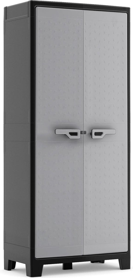 Kis keter titan hoge kast - 4 planken - 80x44x182cm - zwart grijs
