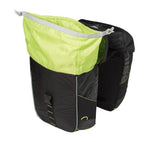 Basil Miles Double Bag - waterdichte dubbele fietstas, unisex, sportief, zwart-limoen