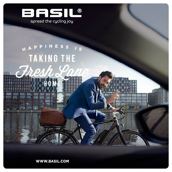 Basil Icon M fietsmand achterop zwart