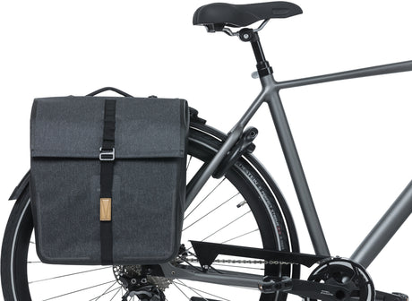 Basil Urban Dry dubbele MIK-fietstas 50L grijs melee waterdicht