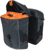 Basil Miles Tarpaulin Dubbele fietstas, waterdicht, 34L, zwart oranje