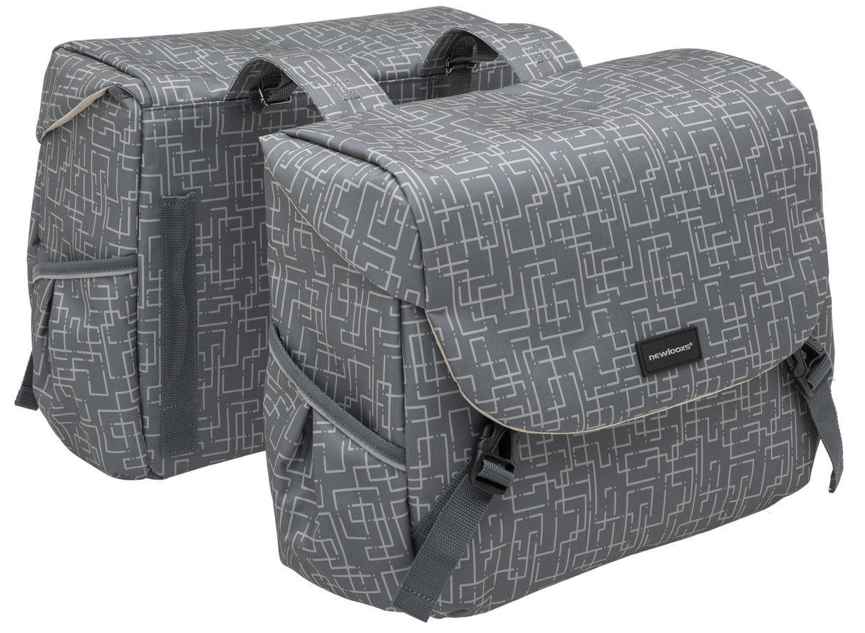 Mondi Joy Dubbele Fietstas - Racktime Snap-it - Waterafstotend Polyester - 38L - Ivy Walnut