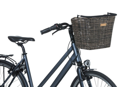 Basil Bremen Rattan KF fietsmand voorop donkerbruin