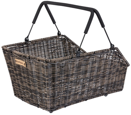 Basil Cento Rattan Multi System fietsmand achterop bruin