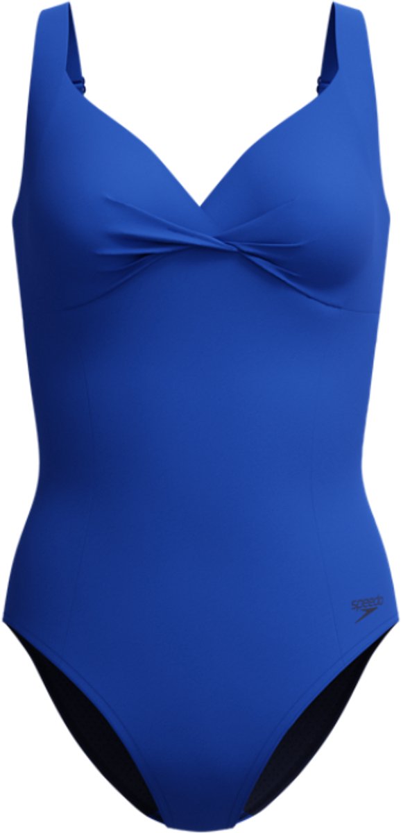 Speedo shaping cross knot 1 piece dames sportbadpak - blauw