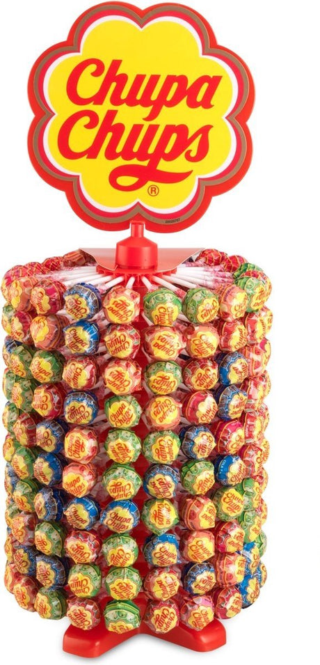 Chupa chups wheel the best of - snoep - o.a. cola, aardbei, appel aardbeiroomsmaak - 1x200stuks