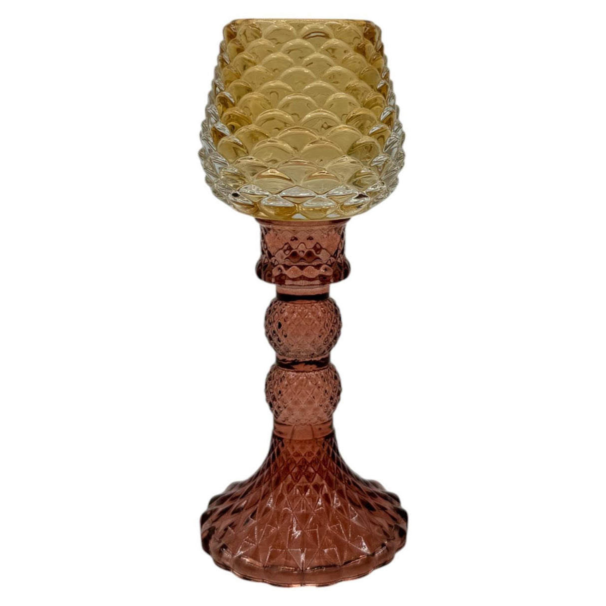 Mansion atmosphere theelichthouder pincone op voet 8x19cm