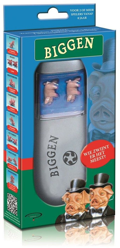 Asmodee biggen - jeu de cochons - nederlands frans - geluksspel - dobbelspel - voor 2 tot 4 spelers vanaf 6 jaar