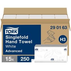 Gevouwen handdoeken tork advanced v-vouw 2-laags