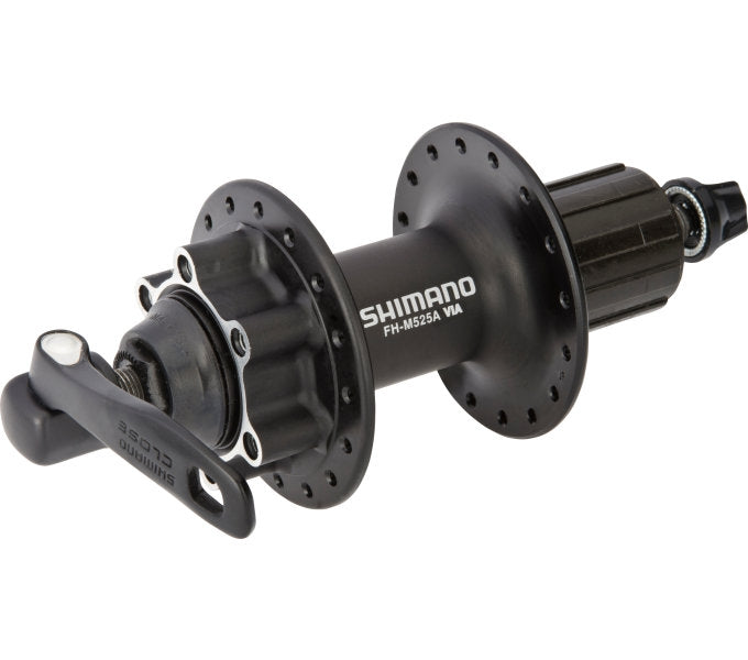 Shimano Achternaaf FH-M525 8 9 10 speed 36 gaats 6 bouts remschijfbevestiging zwart