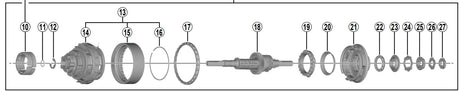 Shimano Binnenwerk Nexus 8 remnaaf SG-C6001-8C (184 mm as)