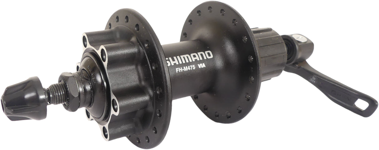 Shimano Achternaaf 8 9 10 speed FH-M475 36 gaats 6 bouts met remschijf bevestiging zwart